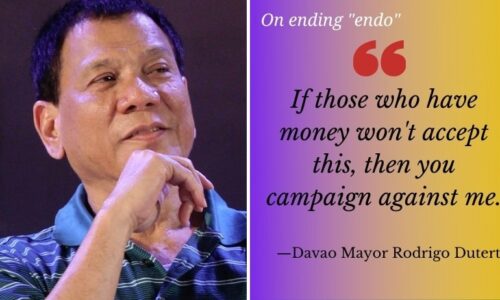 Duterte’s promise to end endo: What makes it unwarranted?