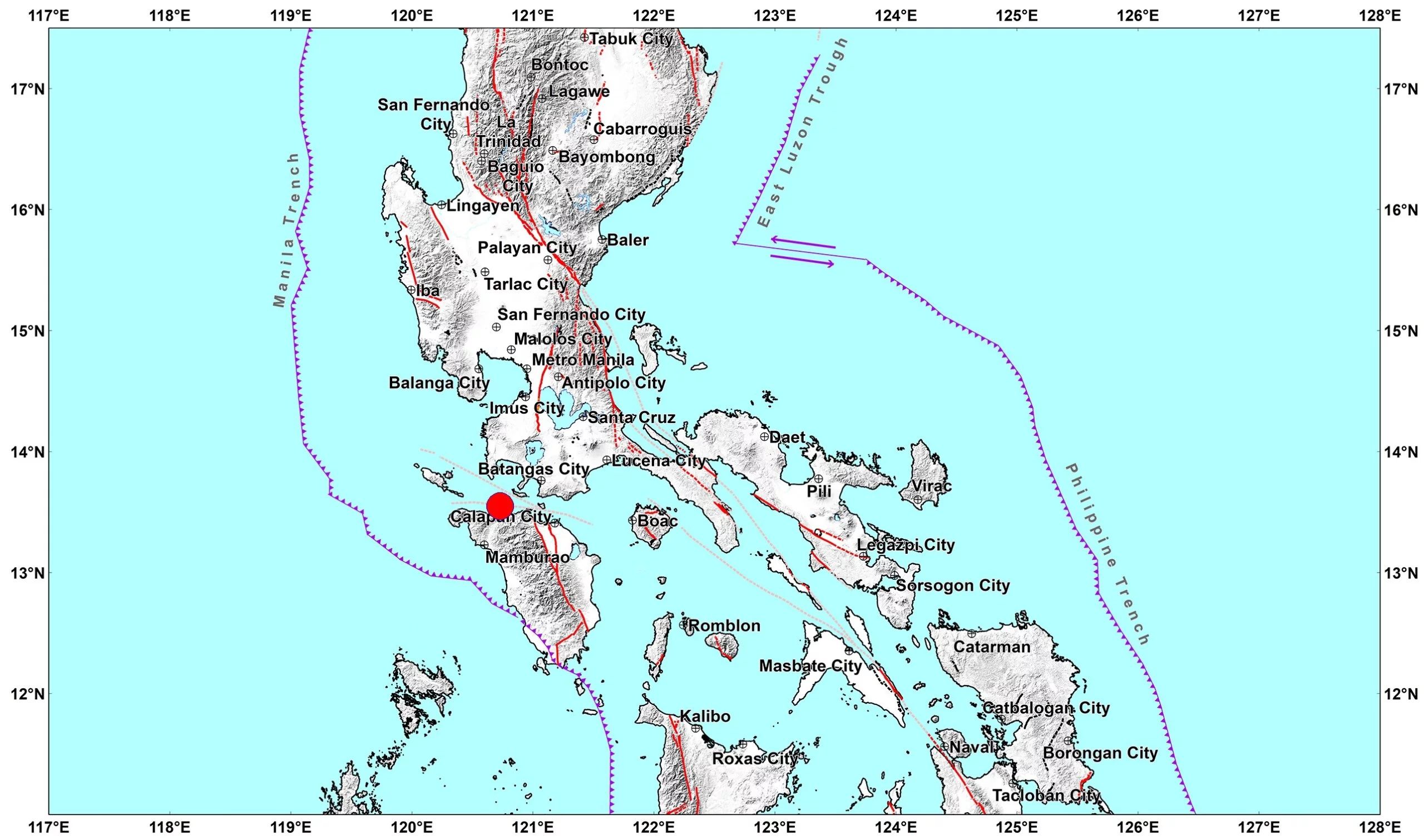 A magnitude 5.8 earthquake hits Abra De Ilog, Occidental Mindoro at 9:09 a.m. today, according to Phivolcs. Aftershocks are expected.