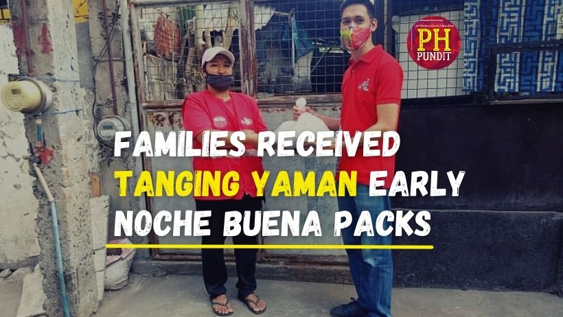 Tanging Yaman gives out 300 Noche Buena packs to families