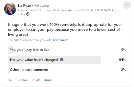Is working remotely means getting a pay cut?