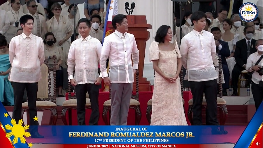 President Ferdinand Marcos Jr and his family