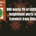 DOH urgently warns PH of COVID-19 alerts for travelers from China